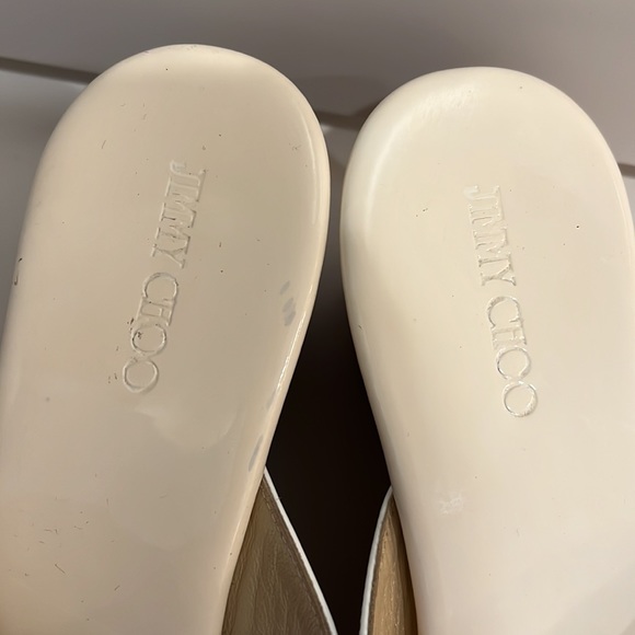 White Patent Leather Jimmy Choo Wedge Sandal. Size Euro 40. - Picture 4 of 11